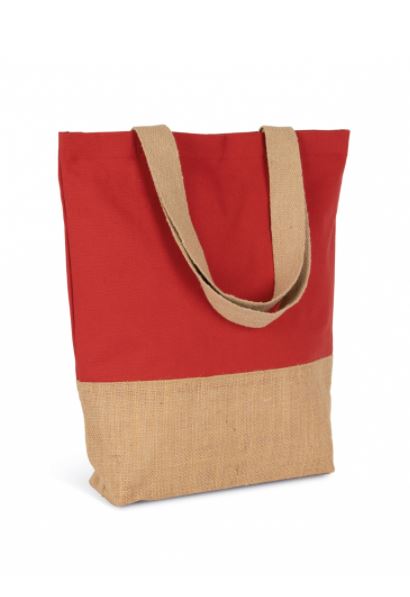 Nákupní taška z bavlnìných a lepených jutových nití
